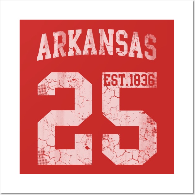 Vintage Arkansas 25th State Wall Art by E